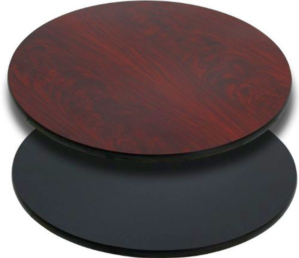 Flash Furniture 24'' Round Table Top with Natural or Walnut Reversible Laminate Top, Model# XU-RD-24-MBT-GG