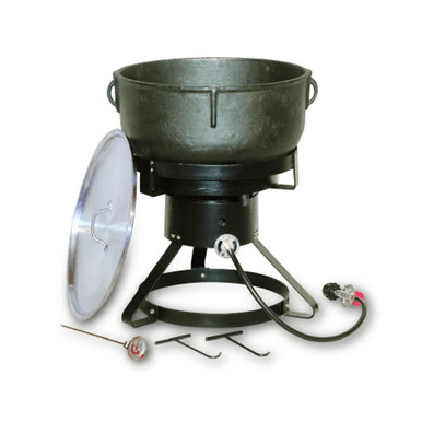 King Kooker 10 Gallon Cast Iron Jambalaya Cooker Kit 1740
