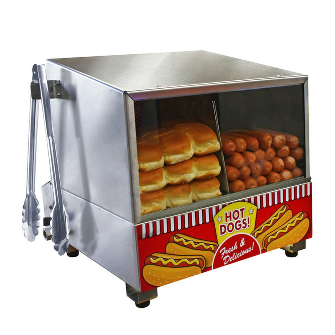 Paragon Classic Dog Hot Dog Steamer (holds 96 dogs / 30 buns), Model# 8080