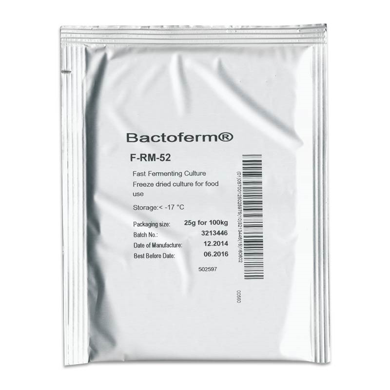 Sausage Maker Curing Culture Bactoferm F-RM-52 (Lactobacillus Sakei & Staphylococcus Carnosus), Model# 11-1310