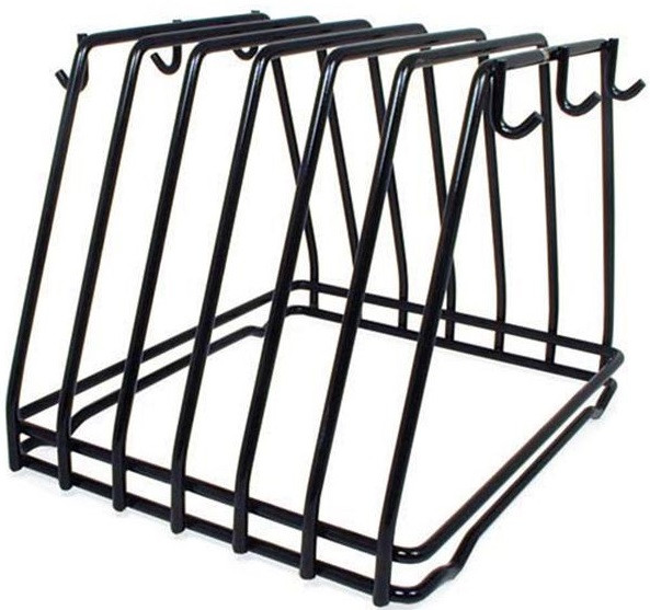 Adcraft Cutting Board Rack 6 Slots Blk, Model# CBR-6BK