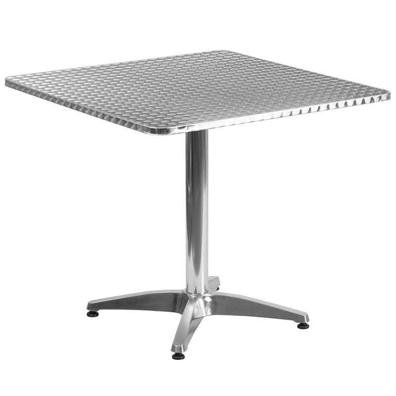 Flash Furniture 31.5" Square Aluminum Indoor-Outdoor Table with Base, Model# TLH-053-3-GG