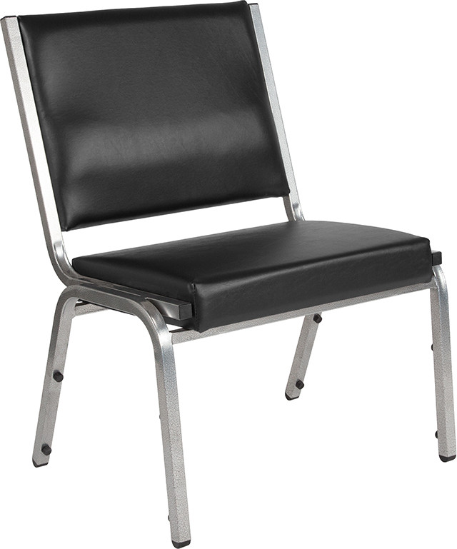 Flash Furniture HERCULES Series 1000 lb. Rated Black Antimicrobial Vinyl Bariatric Medical Reception Chair, Model# XU-DG-60442-660-1-BV-GG
