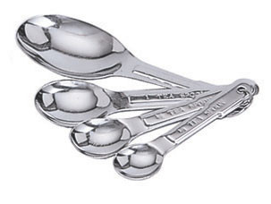 Adcraft Measuring Spoons S/S 4 Pc Set, Model# MSS-4