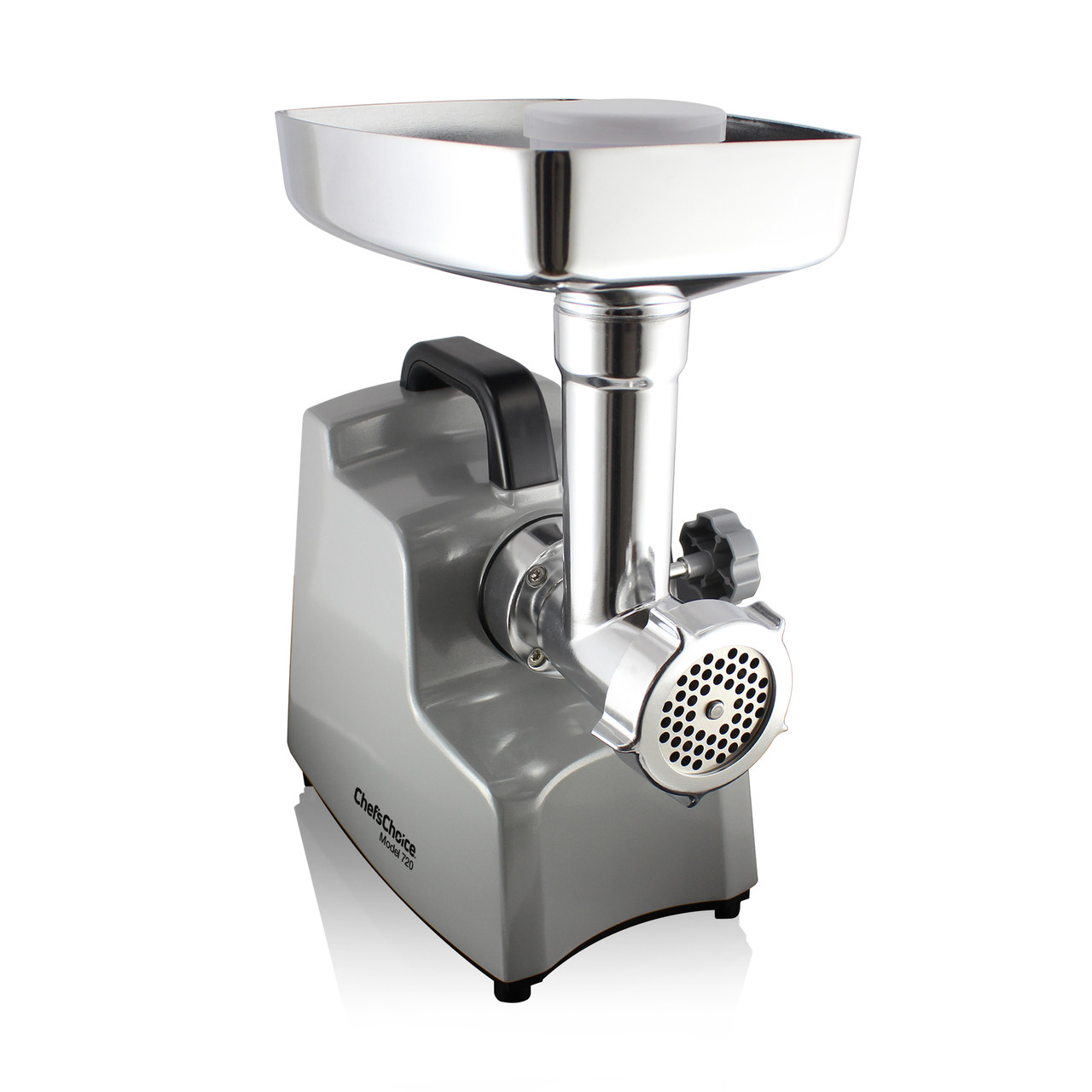 Chefs Choice 720 Meat Grinder with 3 Stainless Steel Grinding Plates & Sausage Stuffing Kit, Model# 7200000