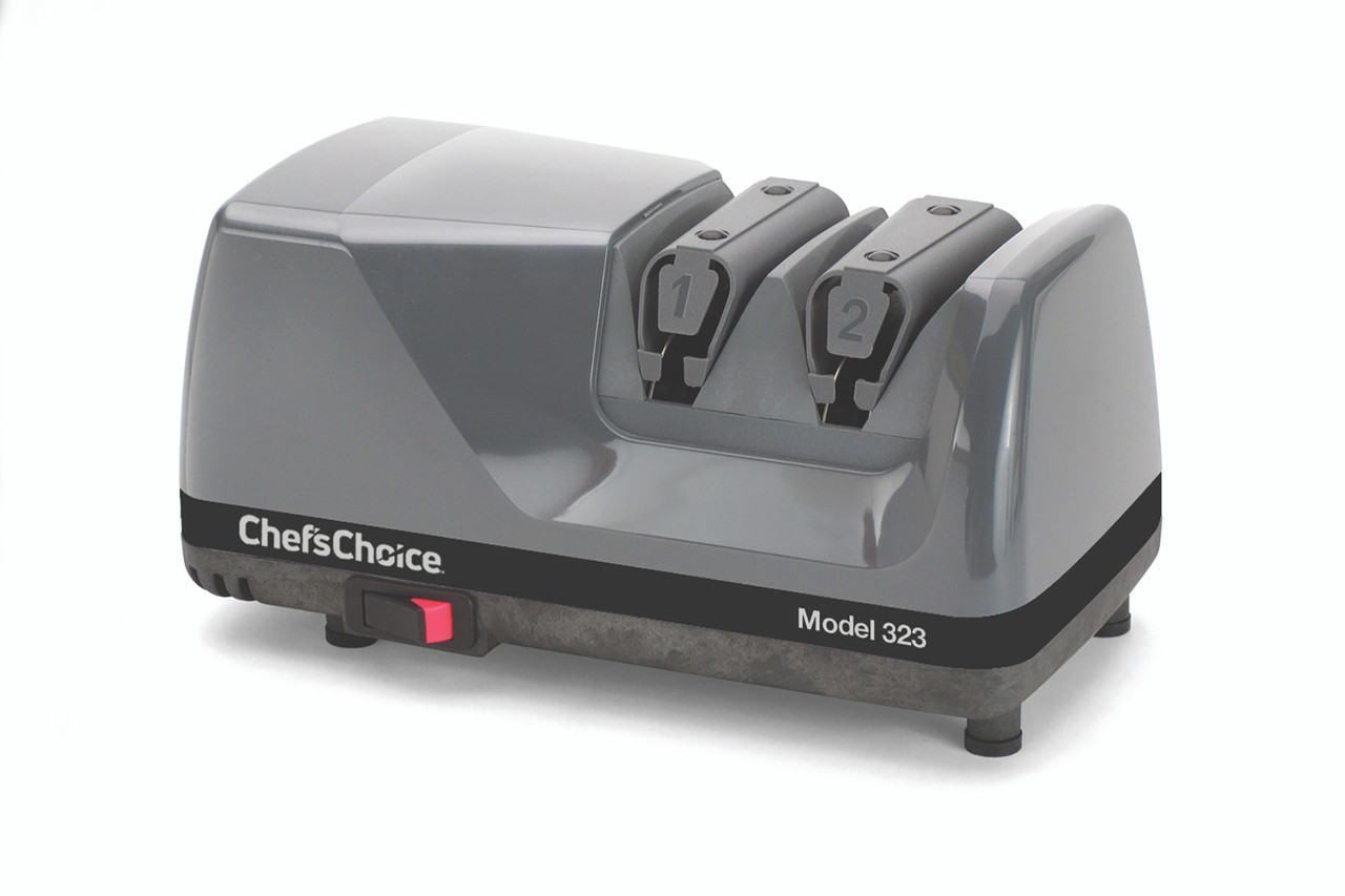 Chefs Choice 323 Electric Sharpener 2 Stage 20 Deg Dizor NSF Gray, Model# 0323000