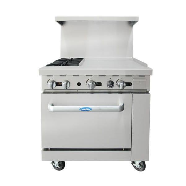 Cook Rite 36" Combination Gas Range w/ Right Griddle, Model# AGR-2B24GR