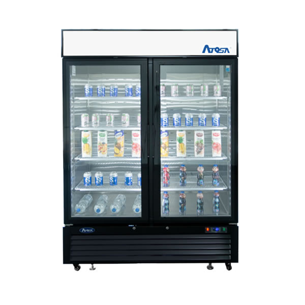 Atosa Black Double Door Merchandiser Freezer, Model# MCF8721ES