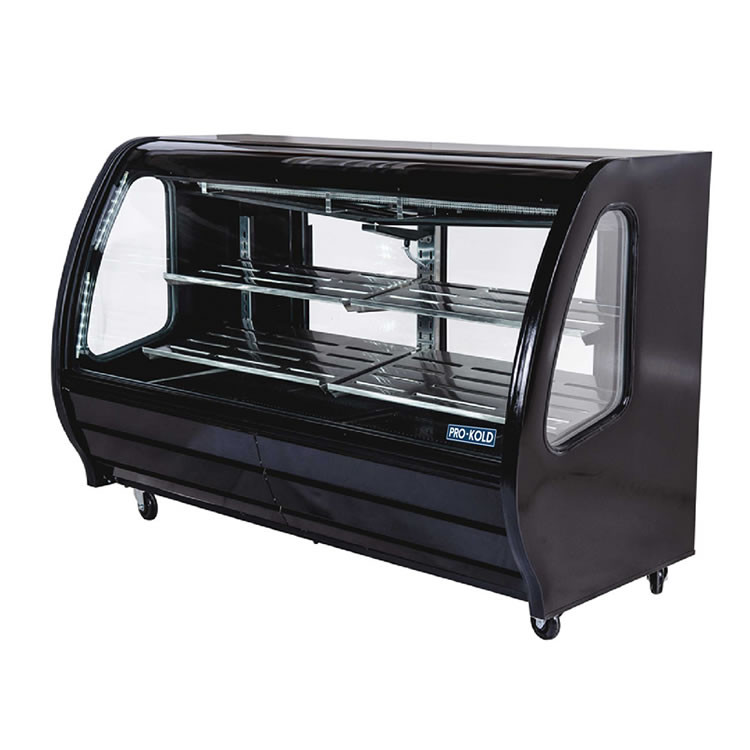 Pro-Kold 74.3" Black Refrigerated Display Case, Model# DDC80B