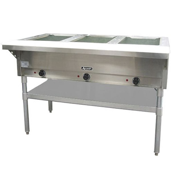 Adcraft 3 Bay Open Well Steam TableElectricHot Food Table, Model# ST-120/3