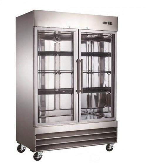 U-Star Freezer Stainless Steel 2 Glass Door Model USFZ-2D-G