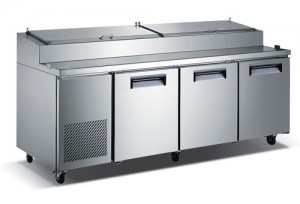 U-Star 92" Refrigerated Pizza Prep Table 3 Door, Model# USPZ-3D