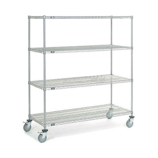 Nexel Nexelate Wire Shelf Truck 1200 lb. Capacity 60"L x 24"W x 69"H, Model# C2460PE