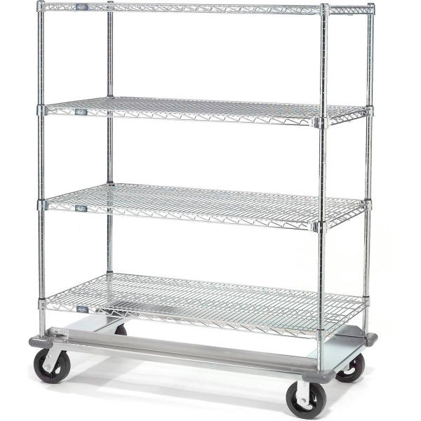 Nexel E-Z Adjust Wire Shelf Truck 1600 lb. Capacity 36"L x 18"W x 61"H, Model# 241970