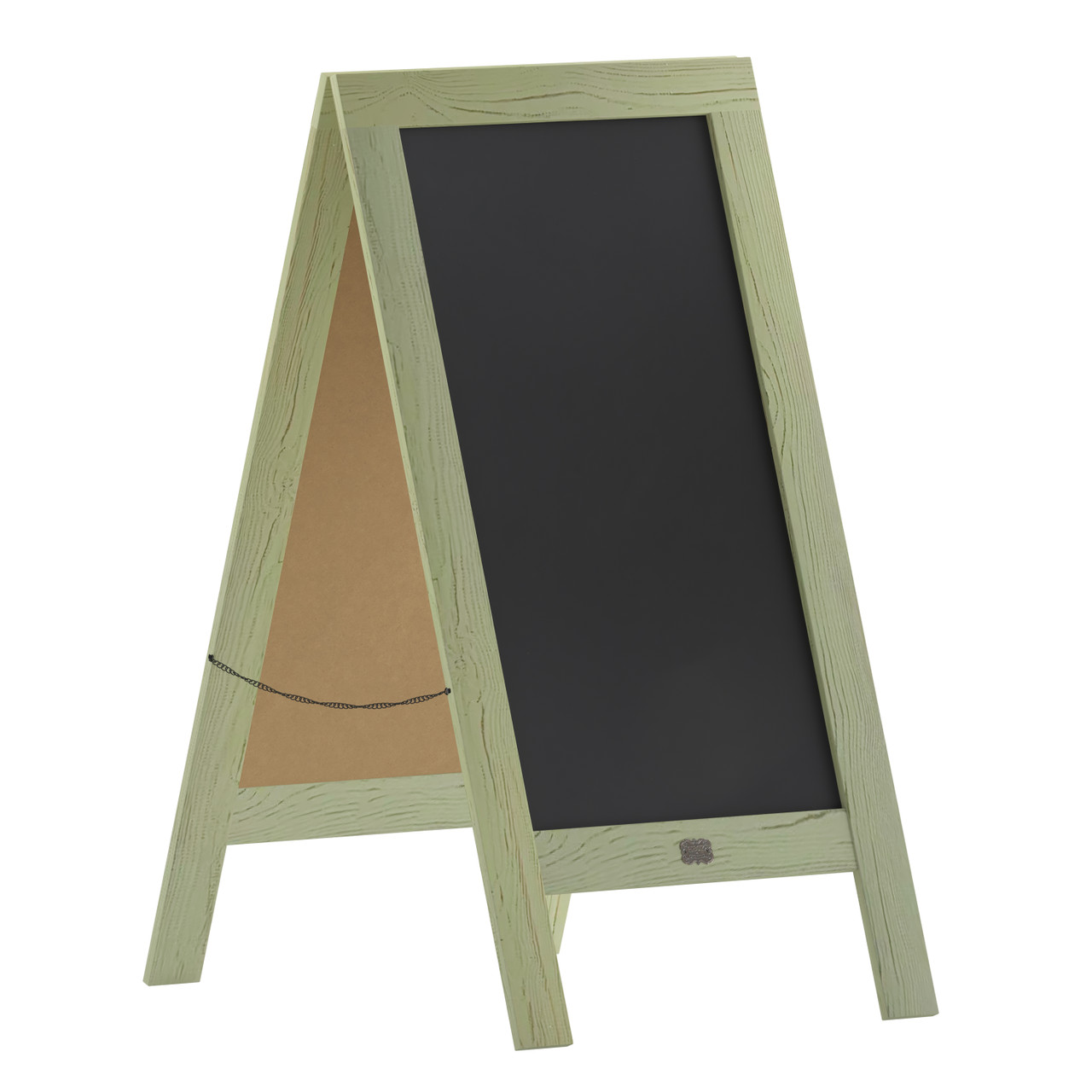 Flash Furniture Canterbury 40" x 20" Vintage Wooden A-Frame Magnetic Indoor/Outdoor Chalkboard Sign, Freestanding Double Sided Extra Large