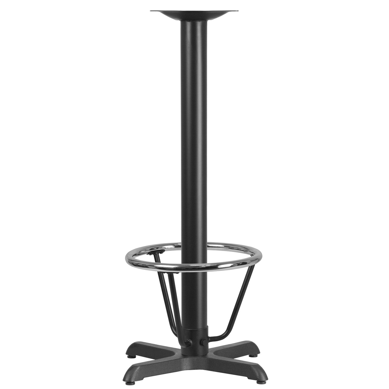 Flash Furniture Beverly 22'' x 22'' Restaurant Table X-Base w/ 3'' Dia. Bar Height Column & Foot Ring, Model# XU-T2222-BAR-3CFR-GG