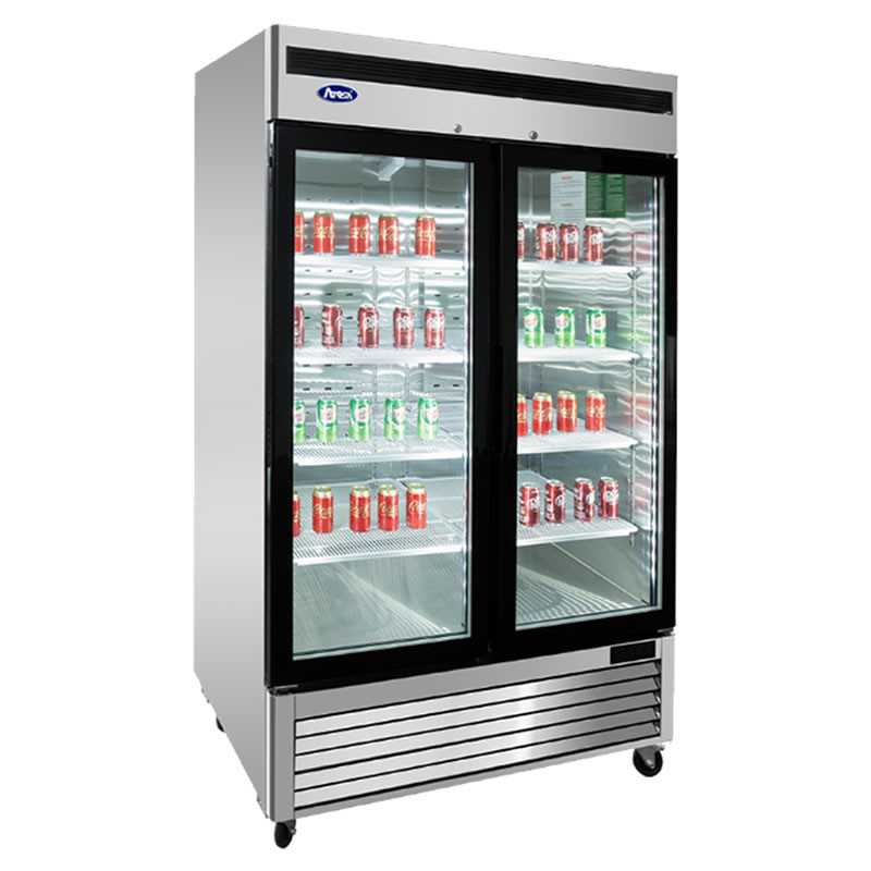 Atosa Two Glass Door Reach-In Freezer, Model# MCF8703ES