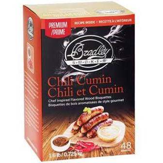 Bradley Smoker 48 Pack Chili Cumin Premium Bisquettes, Model# BTCC48