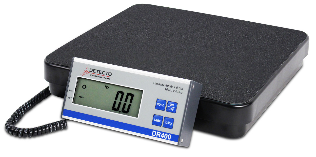 Cardinal Detecto 400 Lb Electronic Receiving Scale 12" x 12" Mild Steel, Model# DR400