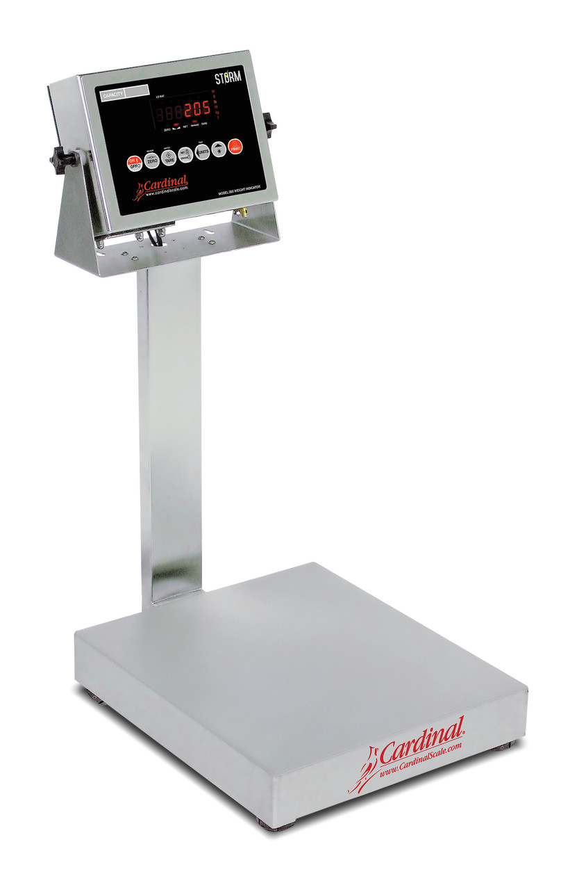 Cardinal Detecto 300 Lb Electronic Bench Scale 24" x 20" Stainless Steel 205 Indicator, Model# EB-300-205