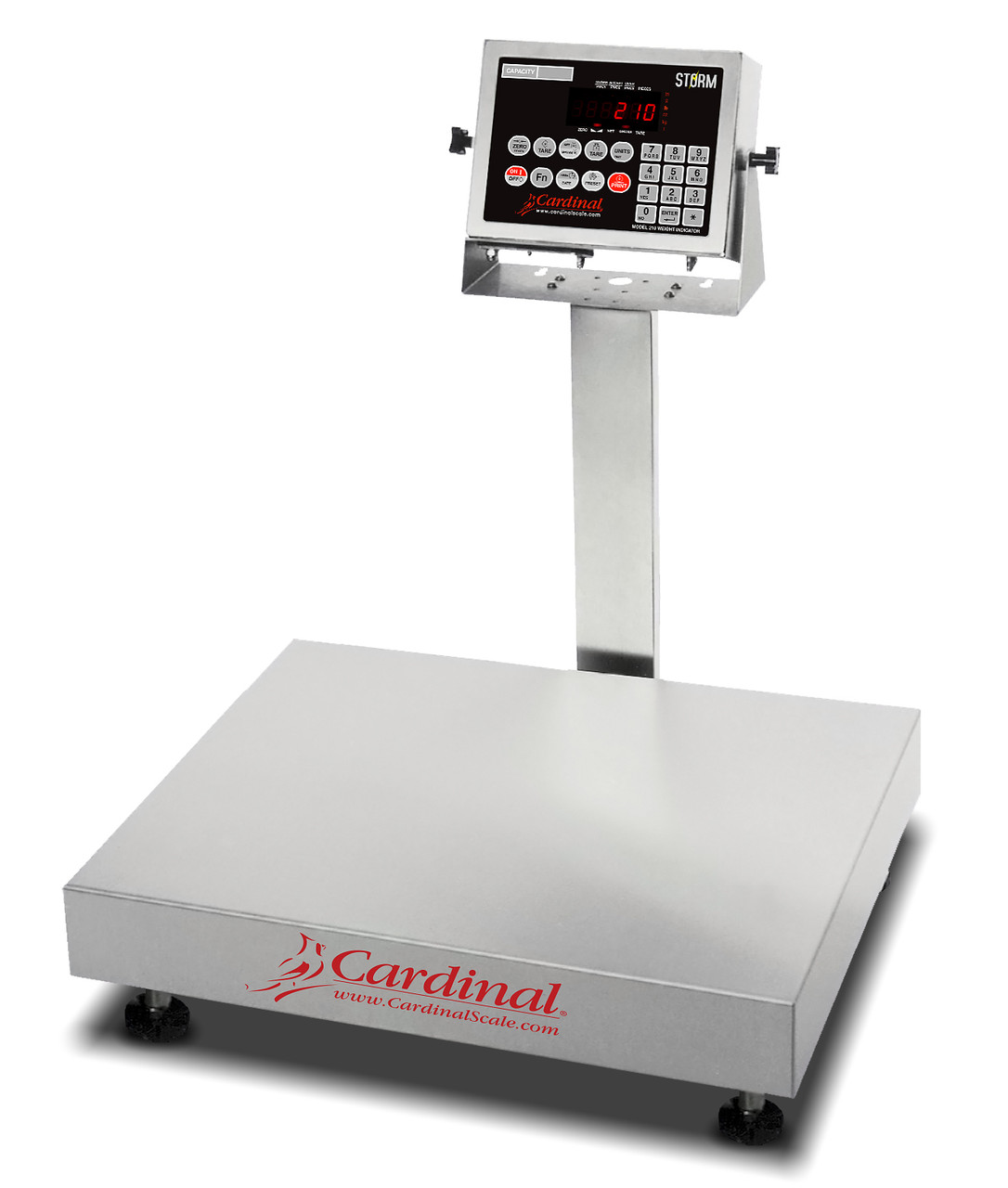 Cardinal Detecto 300 Lb Electronic Bench Scale 24" x 20" Stainless Steel 210 Indicator, Model# EB-300-210