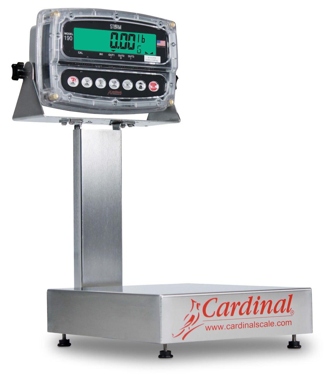 Cardinal Detecto 60 Lb Electronic Bench Scale 16" x 14" Stainless Steel 190 Indicator, Model# EB-60-190