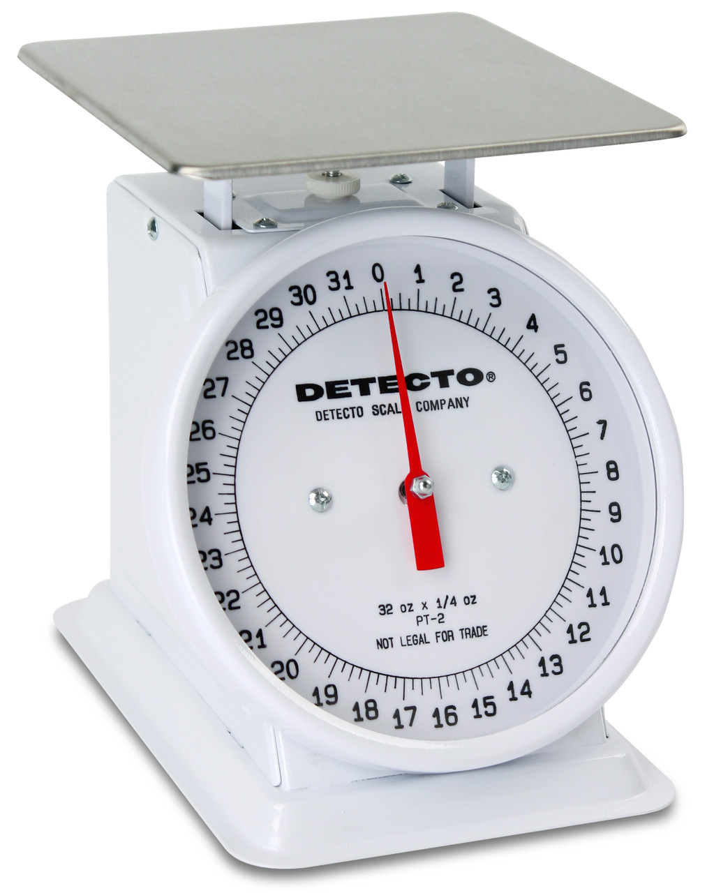 Cardinal Detecto 5.75" x 5.75" 32 Oz Top Load Fixed Dial Scale, Model# PT-2