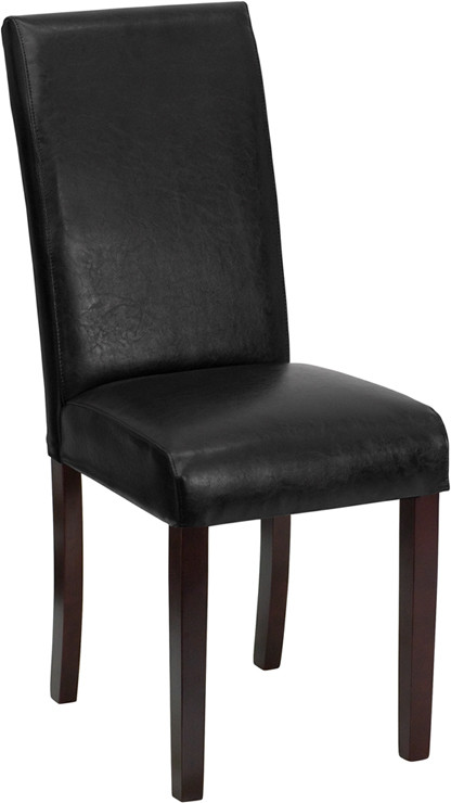 Flash Furniture Black LeatherSoft Parsons Chair, Model# BT-350-BK-LEA-023-GG