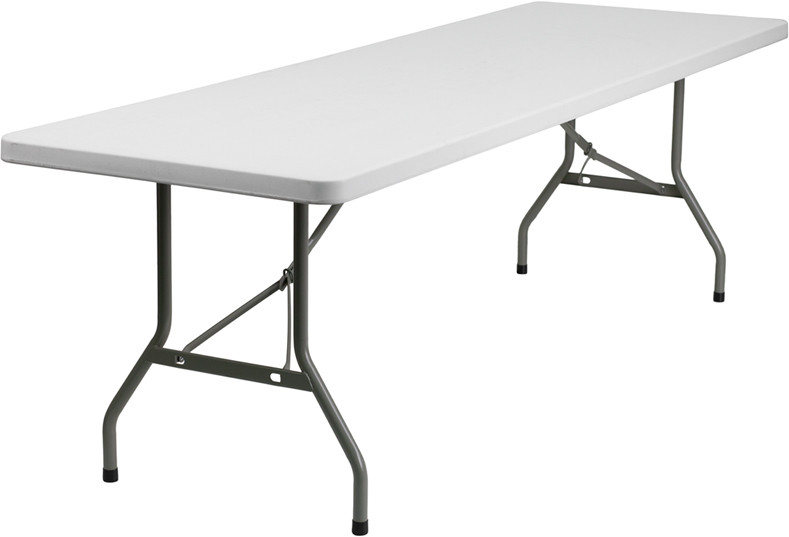 Flash Furniture 8-Foot Granite White Plastic Folding Table, Model# DAD-YCZ-244-GW-GG