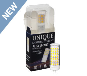 2 WATT T3 Flex Gold LED by Unique Lighting
