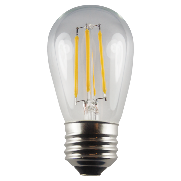 3.5W S14 Edge Filament Clear, 27K, Lightbulb, 120 Volt