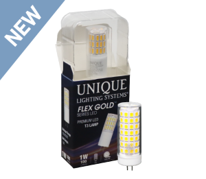 3 WATT T3 Flex Gold LED by Unique Lighting