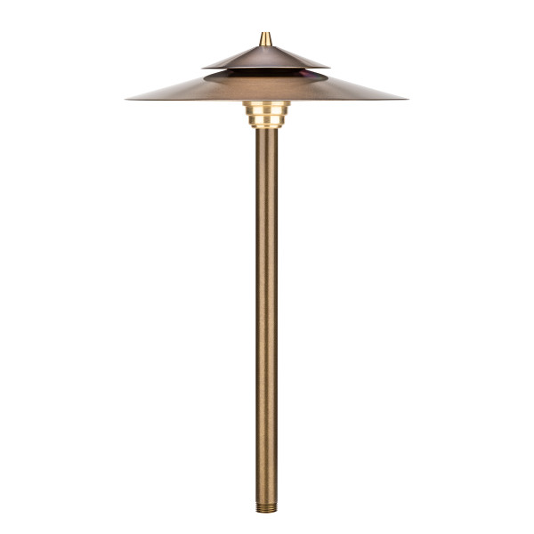 2127-BSO Olde Brass Path and Area Light by Vista Lighting