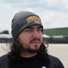 Hammerlane Grey Cross Hammer Beanie On Model