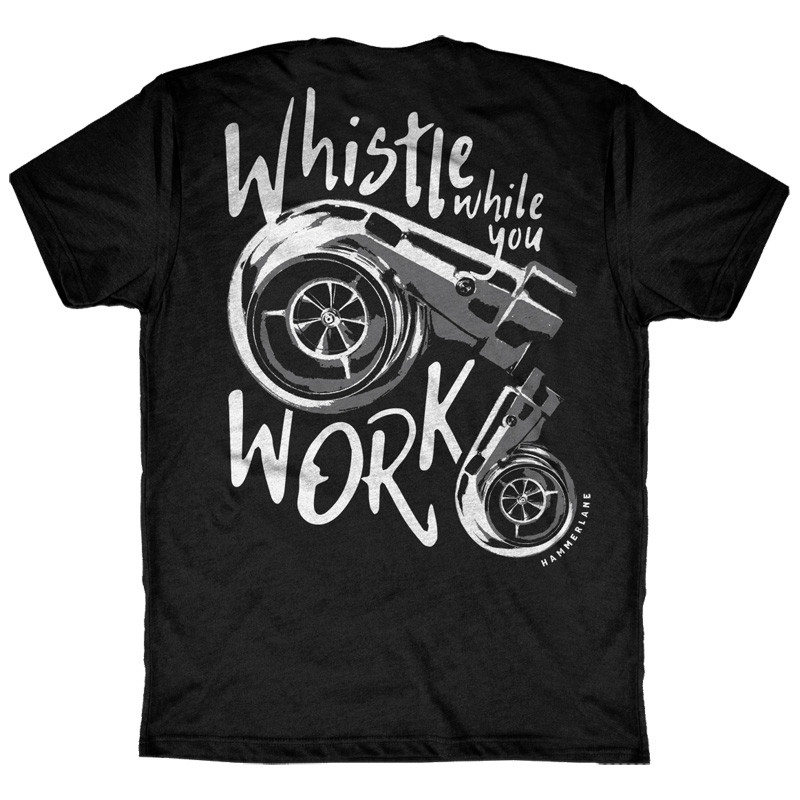 Black Whistle While You Work Hammer Lane T-Shirt - Hammer Lane