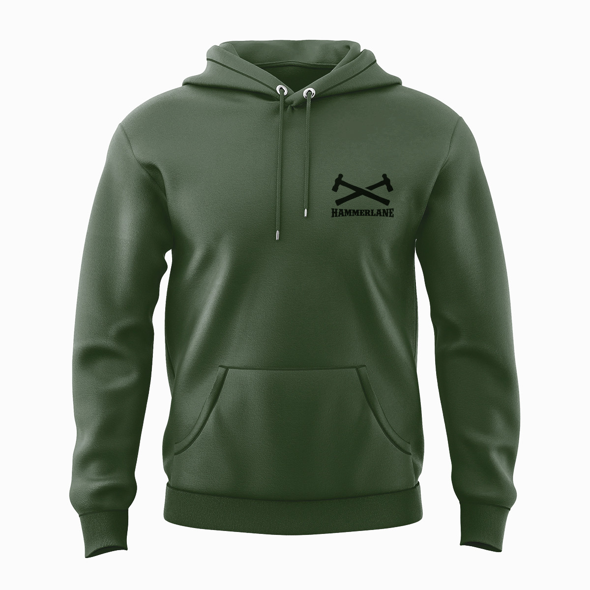 Hammer Lane Cross Hammers Olive Hoodie Sweatshirt - Hammer Lane