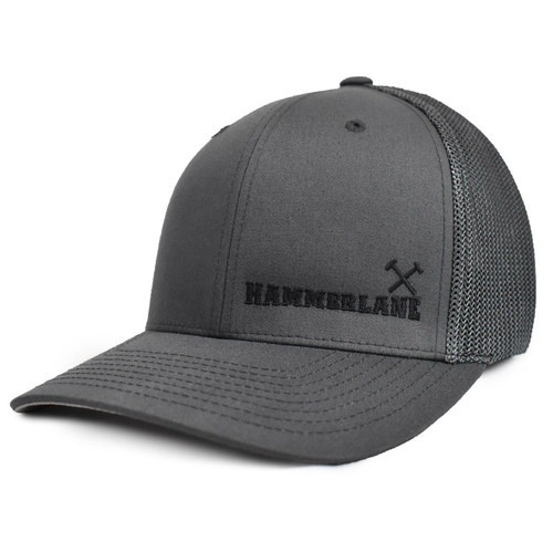 Charcoal Hammerlane Cross Hammers Fitted Mesh Hat Side