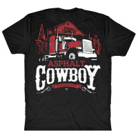 Black Asphalt Cowboy Hammer Lane Trucker T-Shirt Back