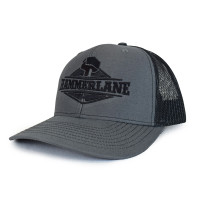 Snapback Charcoal & Black Hammerlane Trucker Hat Side Angle