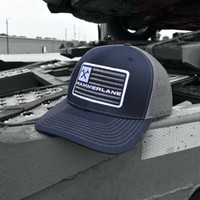 Snapback Navy Charcoal Hammerlane Trucker Flag Hat