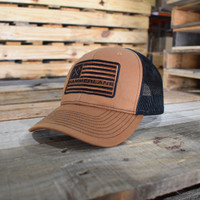 Snapback Camel Black Hammerlane Trucker Flag Hat