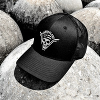 Snapback Black Hammerlane Trucker Skull Hat