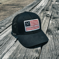 Snapback Black Hammerlane Trucker Flag Hat