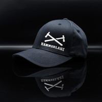 Navy Hammerlane Cross Hammers Fitted Flex Hat Angle