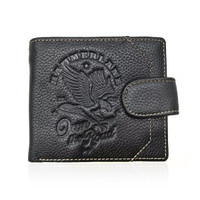 Hammer Lane Screaming Eagle Genuine Leather Wallet Closed