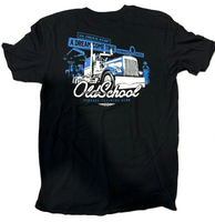 Black Old School Hammer Lane Trucker T-Shirt Back