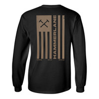 Cross Hammer Vertical Flag Hammerlane T-Shirt Back