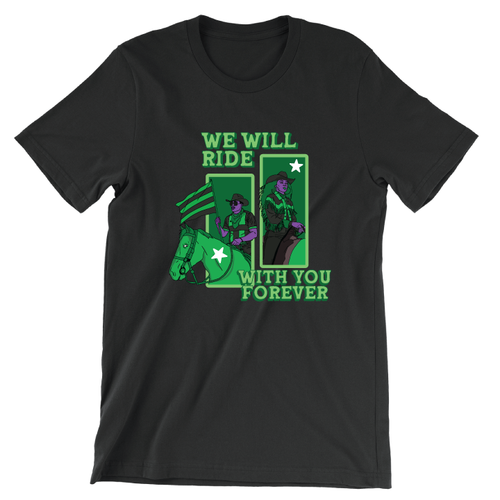 We Will Ride - Art Front (Unisex & Women's Black Tee)