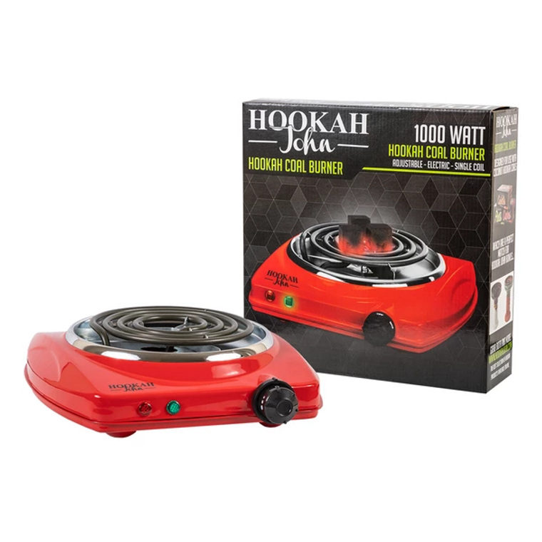 HOOKAH JOHN COAL BURNER 1000 WATTS (RED)