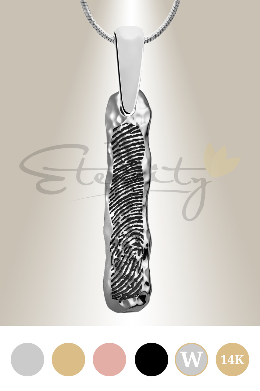 Long Bar - Fingerprint Pendant